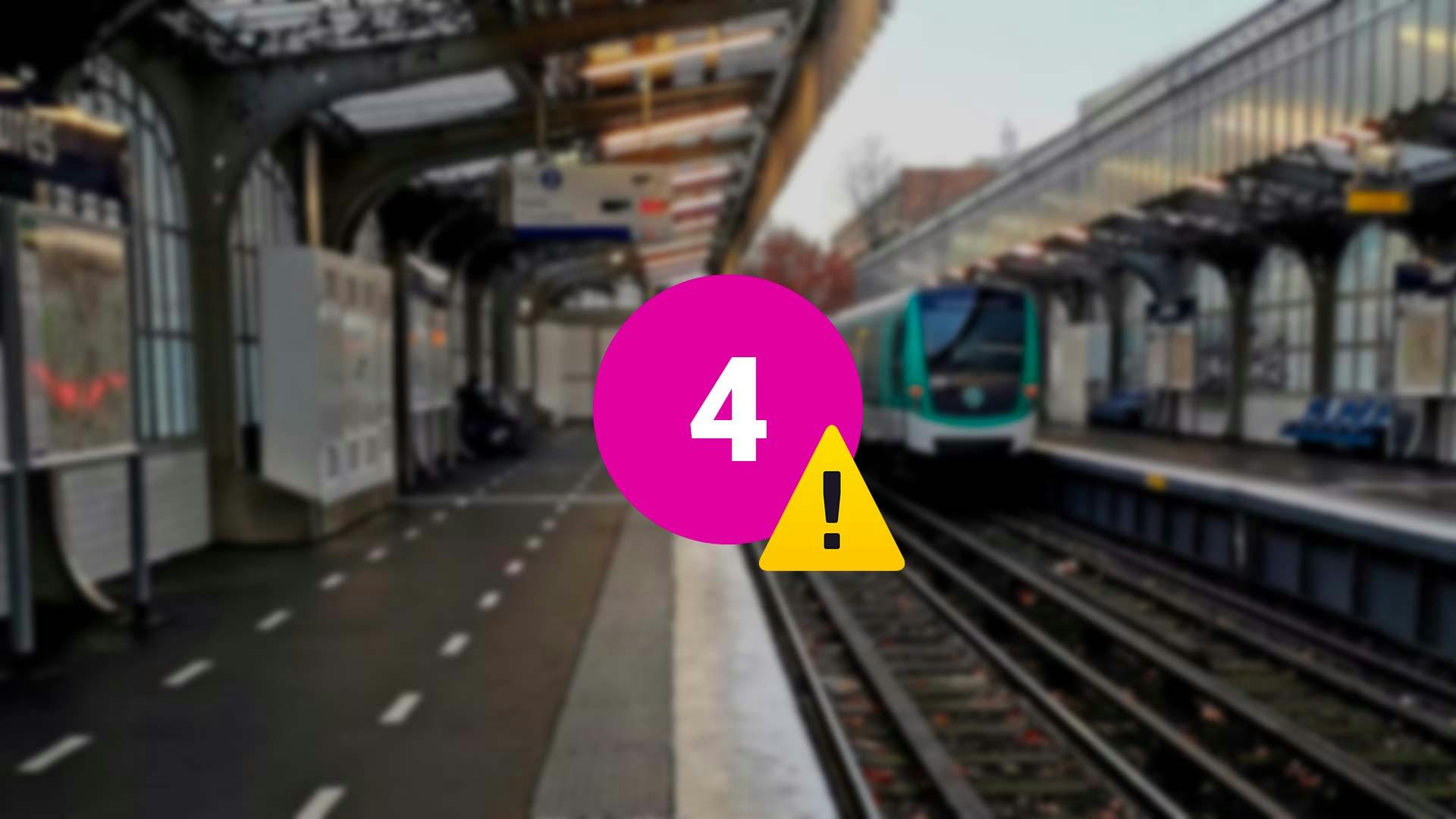 Métro 4 : info trafic et horaires en temps réel - Ma Ligne